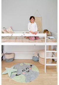 Modrý prateľný ručne tkaný bavlnený detský koberec ø100 cm Big Big World – Lorena Canals