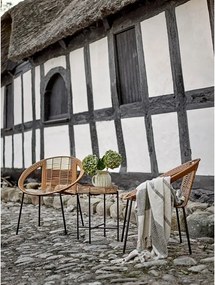 Záhradná lounge súprava z umelého ratanu v prírodnej farbe pre 2 osoby Dudine – Bloomingville