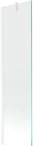 Mexen Next, vaňová  zástena 1-krídlová 50 x 150 cm, fixné krídlo, 6 mm číre sklo, biely profil, 895-050-000-00-00-20