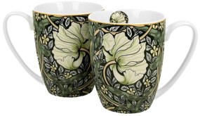 Sada 2 ks porcelánových hrnků Morris Pimpernel 350 ml zelená