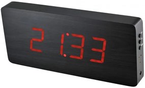 Digitálny LED budík/ hodiny MPM s dátumom a teplomerom 3672.90, red led, 25cm