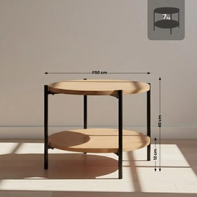 Konferenčný stolík Edduma 50 cm - natura