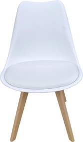 Bestent Jedálenské stoličky 4ks biele škandinávsky štýl Basic