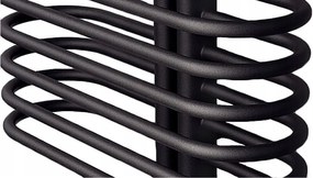 Regnis LEVEL II, vykurovacie teleso 600x1780mm so stredovým pripojením 50mm, 1801W, čierna matná, LEVEL1780/600/D50/BLACK