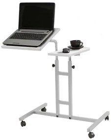 Polohovateľný stôl GLEN 87x67 cm biela