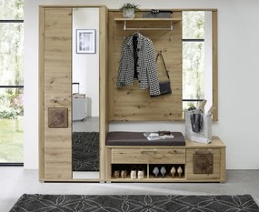Predsieňová šatníková skriňa Tira, dub artisan