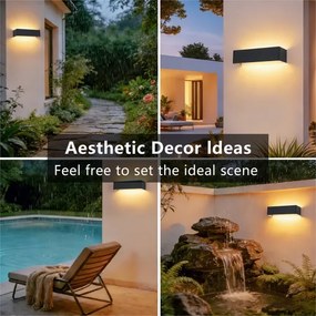 Brilagi - LED vonkajšie nástenné svietidlo DONNANI LED/12W/230V 30 cm čierne IP44