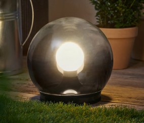 Guľové svietidlo z z dymového skla