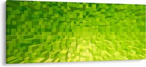 Obraz žltozelených kostičiek (120x50 cm)