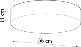 Stropné svietidlo v striebornej farbe ø 55 cm Atis – Sollux