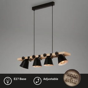 Brilo - Luster na lanku TALLE 4xE27/40W/230V