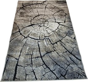 Hnedý koberec Loft so vzorom dreva – obdĺžnikový, prírodný štýl Rozmer: 60x100 cm