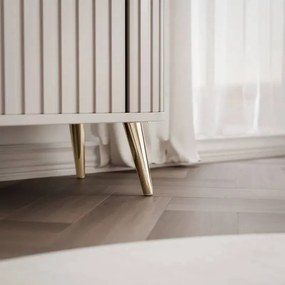 TV stolík ROMANIA na nohách 165 cm drážkovaný kašmír
