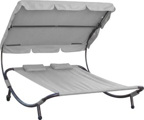 Relaxačné lehátko pre 2 osoby Craftfield Bahama,sivé
