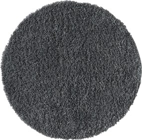 My Flair, Kusový koberec My Shaggy dunkelgrau kruh, 100x100 (priemer) kruh, šedá, chodba / predsieň