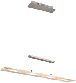 Šedé LED závesné svietidlo so skleneným tienidlom Milos – Reality