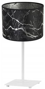 Stolná lampa Werona 3, 1x čierne textilné tienidlo so vzorom, (výber zo 4 farieb konštrukcie), s