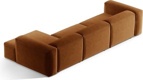 Rohová pohovka v tehlovej farbe (pravý roh/s leňoškou) Bergamo – Cosmopolitan Design