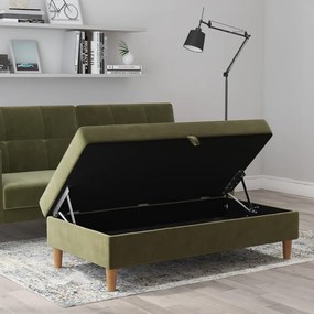 Zelená zamatová podnožka Lilly – Støraa