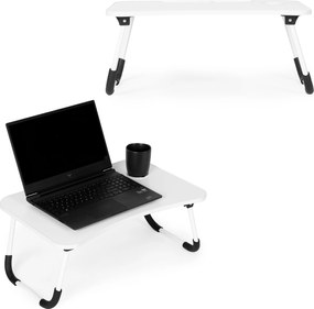 Stojan na notebook skladací nočný stolík 60x40 cm biely ModernHome