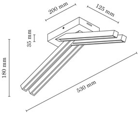 Spot-Light 2246474 - LED Prisadený luster LINUS 4xLED/4,5W/230V matný dub