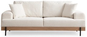 Minimalistická trojmiestna pohovka Eti 220 x 98 cm, biela