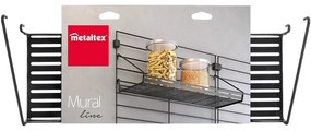 Čierny kovový komponent - polica 43x15 cm Mural – Metaltex