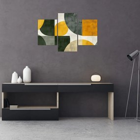 Obraz - Abstrakcia v olivovej farbe (90x60 cm)