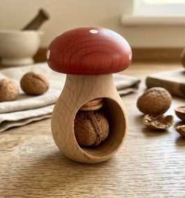 AMADEA Drevený luskáčik na orechy v tvare muchotrávky