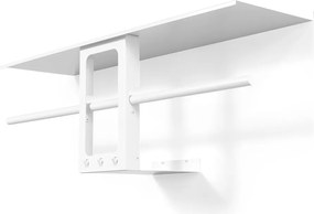 Biely oceľový nástenný vešiak s poličkou 100 cm Luno Small – Spinder Design