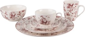 Porcelánová šálka s tanierikom Pretty Forest - 12*9*6 cm / Ø 14*2 cm / 200 ml