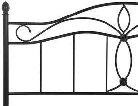 Kovová posteľ 140 x 200 cm čierna ANTLIA Beliani
