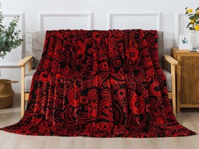 XPOSE® Mikroplyšová deka RUSLANA - červená 140x200 cm