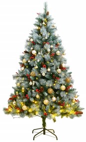 Umelý výklopný vianočný stromček 300 LED a sada gúľ 210 cm 3210240