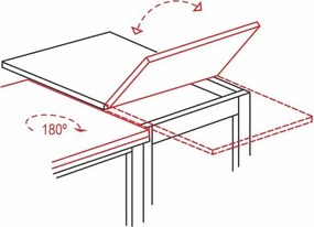 Jedálenský rozkladací stôl Flip 80/120 cm dub Artisan/čierny