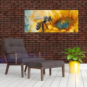 Obraz - Včielka, akvarel (120x50 cm)