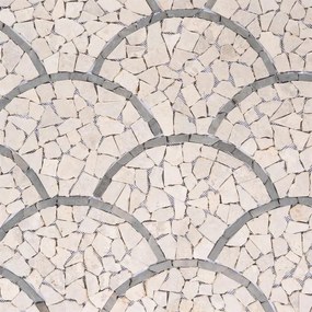 Mozaika z prírodného kameňa, vejár, béžová, 0,98 m2