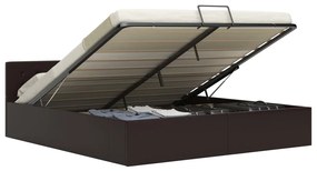 Hydraulický posteľný rám+úložný priestor, umelá koža 160x200 cm