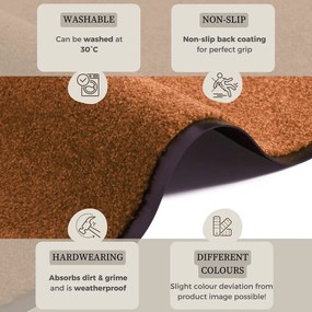 Oranžová rohožka Hansa Home Wash &amp; Clean, 39 x 58 cm