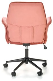 Kancelárska otočná stolička TULIP — látka, ružová