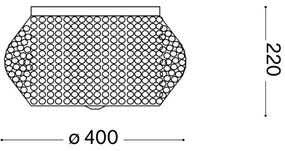 Ideal Lux - Krištáľové stropné svietidlo PASHA 6xE14/40W/230V pr. 40 cm chróm