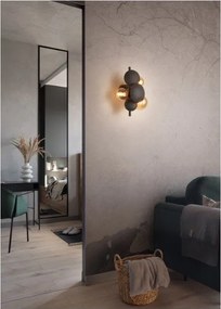 Nástenné svietidlo v sivo-zlatej farbe Bubble – Trio Select