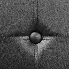 Kožená lavica SULTAN čierna