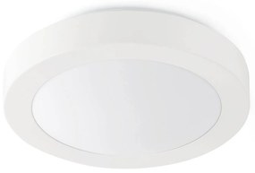 Kúpeľňové stropné svietidlo Logos, Ø 27 cm, biela