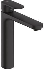 HANSGROHE Vernis Blend páková batéria pre umývadlové misy, s plastovou odtokovou súpravou s tiahlom, výška výtoku 190 mm, matná čierna, 71552670