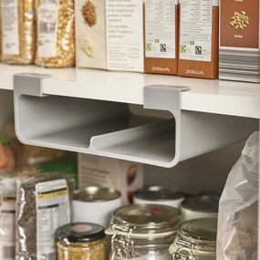 Sivý závesný plastový držiak na fólie a papierové utierky CupboardStore – Joseph Joseph