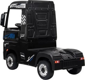 LEAN CARS Elektrické autíčko Mercedes Actros čierne lakované MP4
