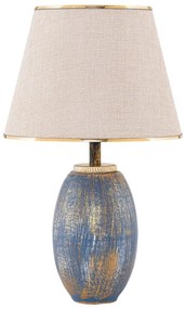 Stolná lampa RAMZES 1xE27/40W/230V krémová/modrá