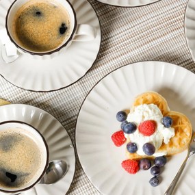 Mäser Súprava dezertných tanierov 4 ks OSITA - 20 cm, krémová