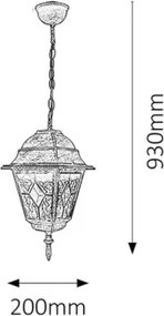 Outdoor luster Tiffany štýl Rabalux 8184 kolekcia MONACO IP43